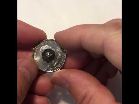 Delaware State Quarter Coin Lapel Pin – Authentic Uncirculated 1999 U.S. Caesar Rodney Quarter | Real Coin Tie Pin