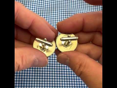 North Carolina State Quarter Coin Cufflinks Uncirculated U.S. Quarter 2001 Cuff Links Enamel Backing Cufflinks