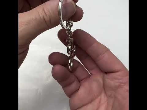 Silver Cyclist Keychain – Bicycle Rider Key Ring Gift for Cyclists & Bike Lovers