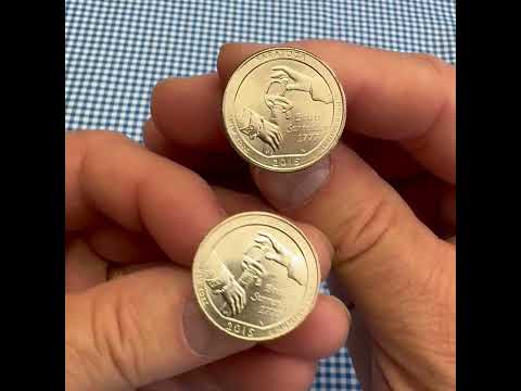 Saratoga National Historical Park Coin Cufflinks Uncirculated U.S. Quarter 2015 Cuff Links Enamel Backing Cufflinks