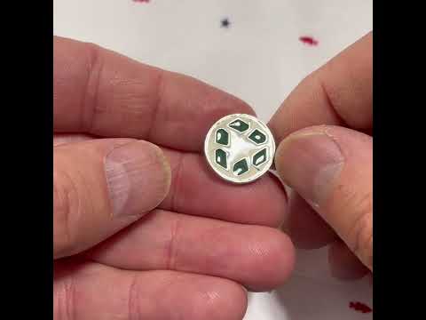 Recycling Symbol Pin Recycling Street Sign Pin White Green Enamel Pin Recycling Sign Lapel Pin Recycle Pin