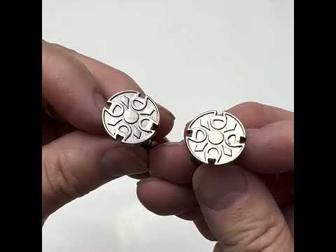 Vintage Celtic Knot Cufflinks – Antique Silver Round Design for Men