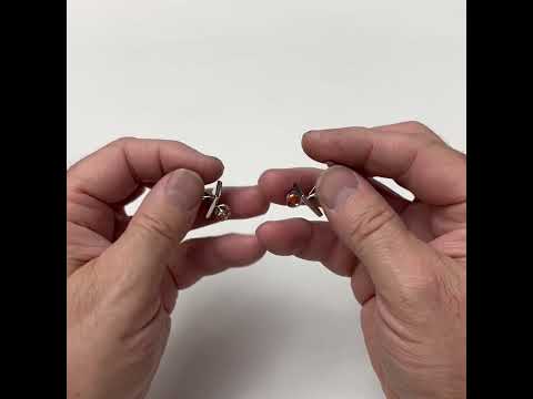 Silver Basketball Hoop Cufflinks – Sports Accessory for Hoops Fans & Coaches