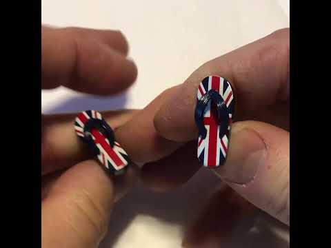 Union Jack Flip-Flop Cufflinks – Fun British Flag Beach Sandal Design for Men