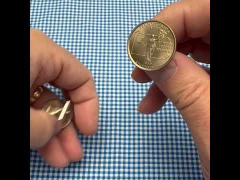 Pennsylvania State Quarter Coin Cufflinks Uncirculated U.S. Quarter 1999 Cuff Links Enamel Backing Cufflinks