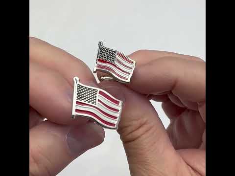 American Flag America Flag Waving Cuff Links