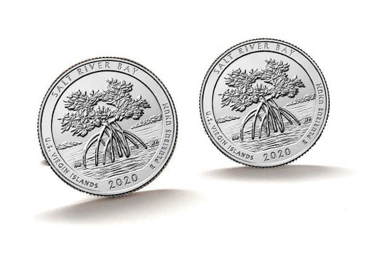Salt River Bay National Historical Park and Ecological Preserve Coin Cufflinks Uncirculated U.S. Quarter 2020 Cuff Links