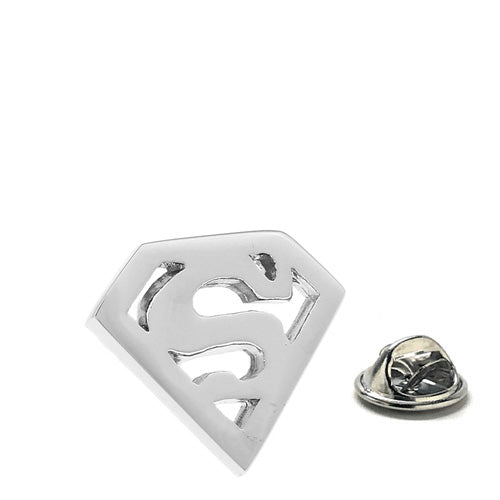 Silver Cut Out Superman Lapel Pin – Perfect for Superhero Fans and Stylish Attire Enamel Pin