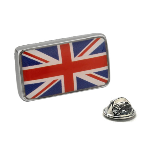 Union Jack Flag Pin National Flag Of United Kingdom Lapel Pin Union Flag Pin UK Flag Pin Enamel Pin Jacket Pin Silver Trim Butterfly Backing