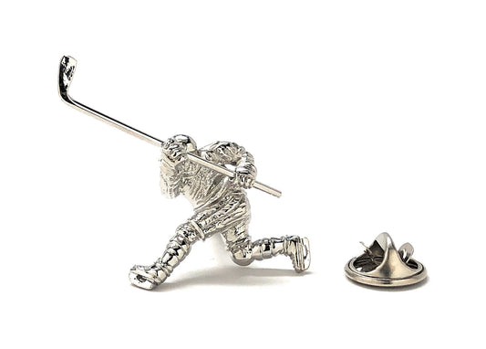 Hockey player pin Silver 